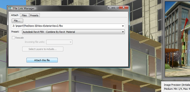 Autodesk 3ds Max: Autodesk FBX f�r den Dateitransfer mit Autodesk Revit Architecture