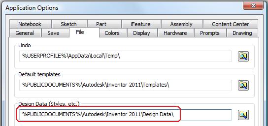 Inventor Application Options