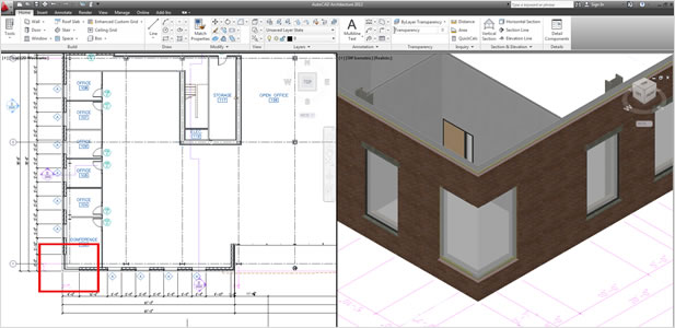 AutoCAD Architecture: Corner Window Tools