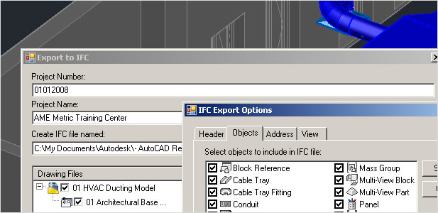 AutoCAD MEP: IFC Data Support