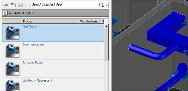 AutoCAD MEP: Integrated Content Search