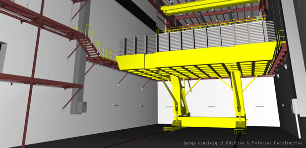 Adolfson & Peterson Construction used Autodesk BIM software to aid construction of the NOvA detection facility.