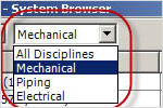 Revit MEP engineering software offers the system browser feature.