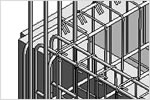 Define and visualize concrete reinforcement in Revit structural engineering software.