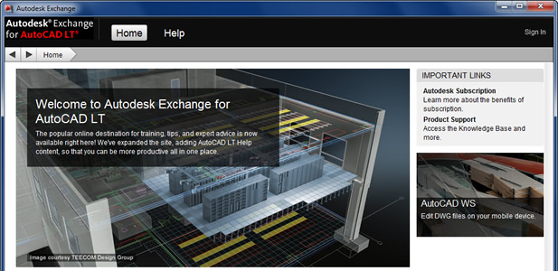 AutoCAD LT: Autodesk Exchange