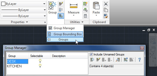 AutoCAD LT: Combine Objects into Groups