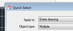 AutoCAD LT: Selezione Rapida