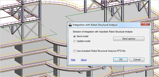 Robot Structural Analysis Professional: Bidirectional links with Revit Structure