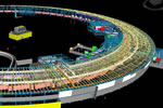 Rendering of 900-foot diameter NSLS-II facility with electron storage ring