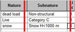 Robot Structural Analysis Professional: Combination types and load categories