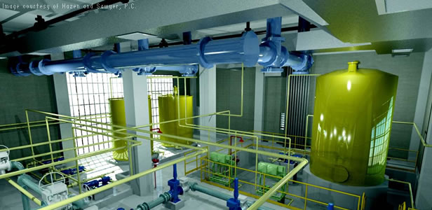 Hazen and Sawyer uses AutoCAD MEP for water and wastewater projects.