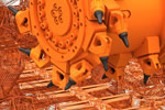 Rendering of underground mining equipment designed by Joy Mining Machinery