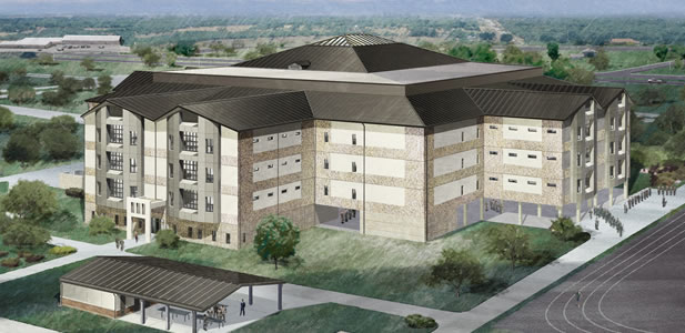 Rendering of the new Lackland Air Force Base Airmen Training Complex