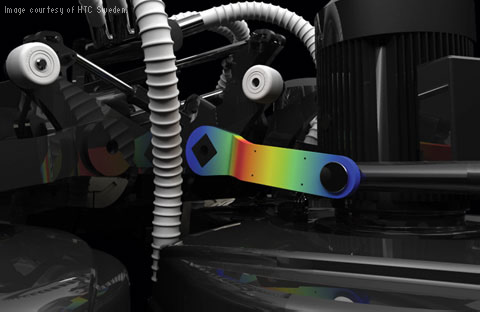 Autodesk Inventor と Autodesk 3ds Max で作成した HTC 研磨機のレンダリング
