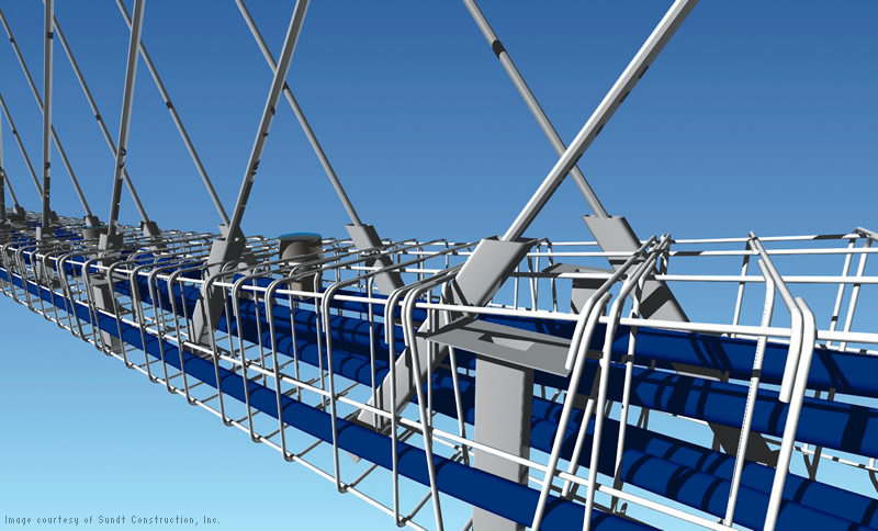 Portion of virtual model of 7th Street bridge arch