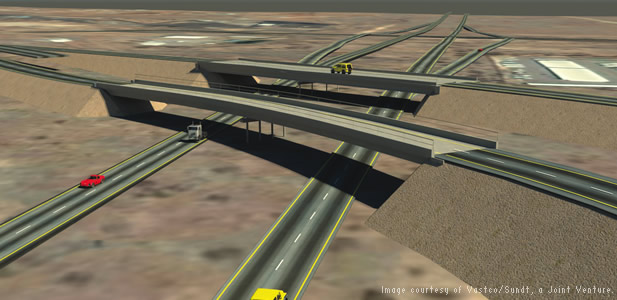 Model of proposed Cordes Junction interchange