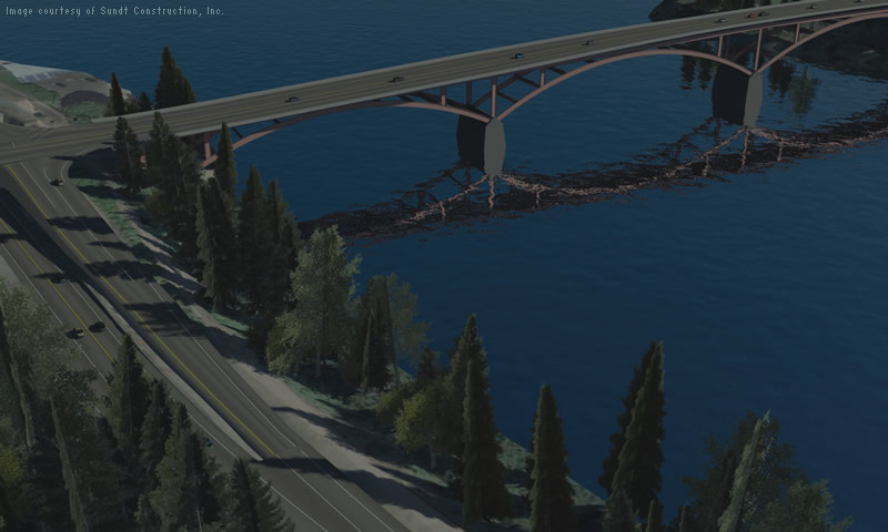 Rendering of new Sellwood Bridge in Portland, Oregon