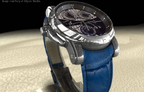 Autodesk Inventorで設計した Ulysse Nardin の腕時計のレンダリング
