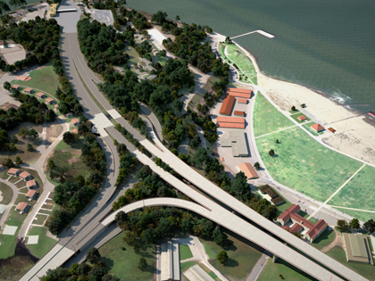 普雷西迪奥风景公路鸟瞰图