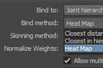 Autodesk Maya 2013: ヒート マップ スキニング