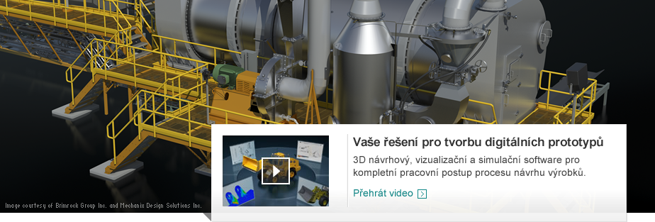 Vizualizace granul&aacute;toru navržen&eacute;ho v 3D n&aacute;vrhov&eacute;m softwaru od společnosti Autodesk