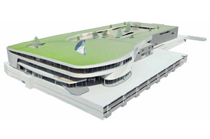 Siska Shoppingcenter, 3D-Ansicht des Architekturmodells