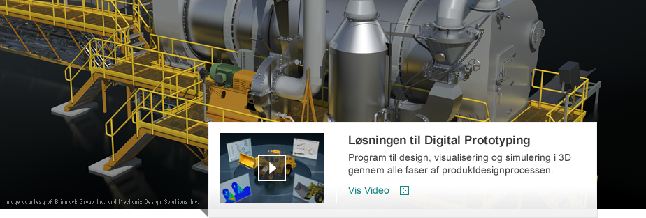 Rendering af en svolvgranulator skabt vha. Autodesks l&oslash;sning til produktdesign i 3D