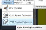 Logiciel de conception de systèmes de bâtiments AutoCAD MEP : les nouvelles préférences d'acheminement de gaines permettent de lier celles-ci à des définitions du système de gaines.